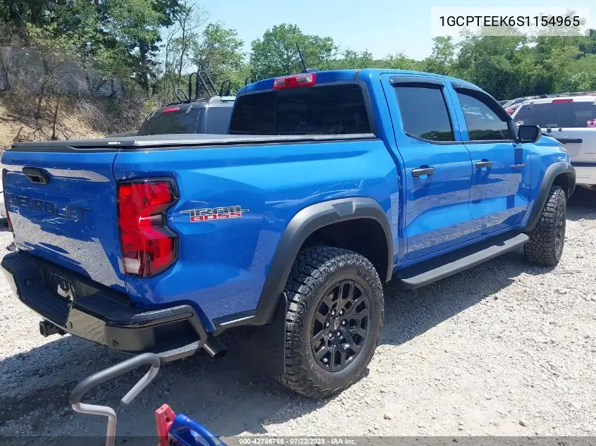 2025 Chevrolet Colorado 4Wd Trail Boss VIN: 1GCPTEEK6S1154965 Lot: 42786786