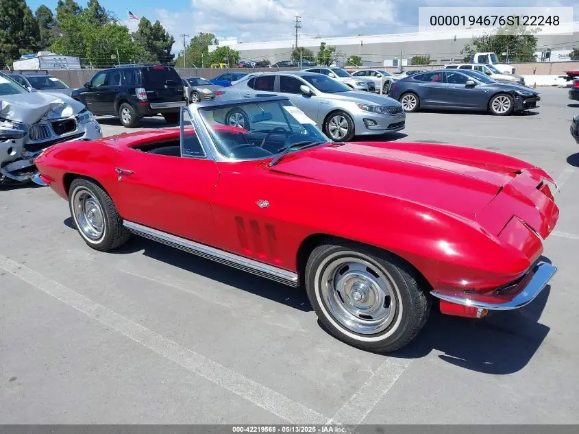 1966 Chevrolet Corvette VIN: 0000194676S122248 Lot: 42219568