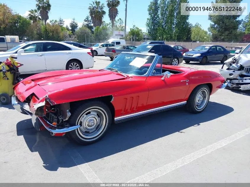 1966 Chevrolet Corvette VIN: 0000194676S122248 Lot: 42219568