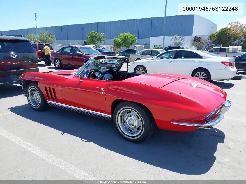 1966 Chevrolet Corvette VIN: 0000194676S122248 Lot: 42219568
