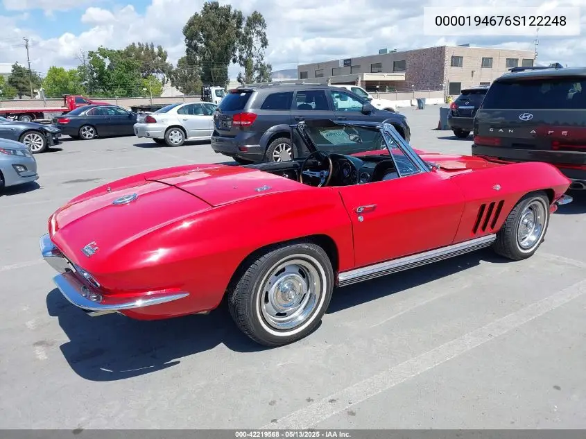 1966 Chevrolet Corvette VIN: 0000194676S122248 Lot: 42219568