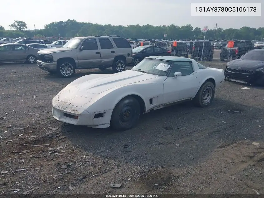 1982 Chevrolet Corvette VIN: 1G1AY8780C5106178 Lot: 42410144