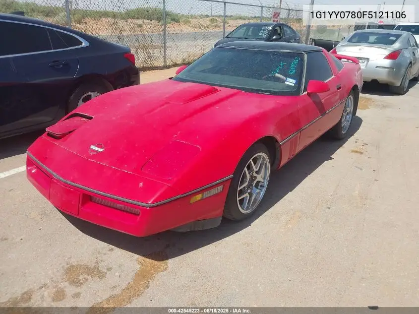 1985 Chevrolet Corvette VIN: 1G1YY0780F5121106 Lot: 42545223