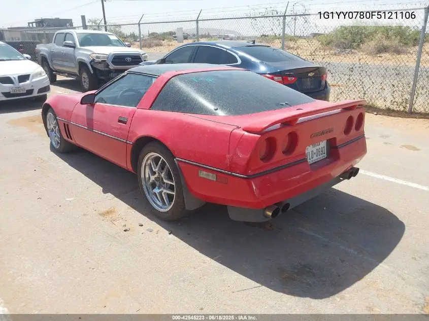 1985 Chevrolet Corvette VIN: 1G1YY0780F5121106 Lot: 42545223