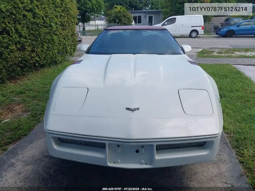 1985 Chevrolet Corvette VIN: 1G1YY0787F5124214 Lot: 42810797