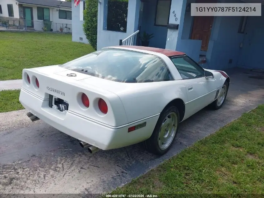 1985 Chevrolet Corvette VIN: 1G1YY0787F5124214 Lot: 42810797