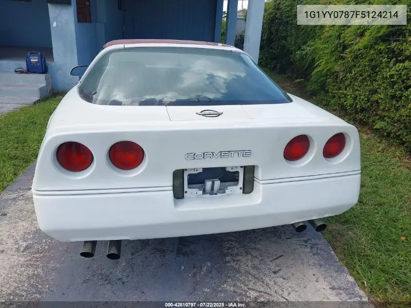 1985 Chevrolet Corvette VIN: 1G1YY0787F5124214 Lot: 42810797