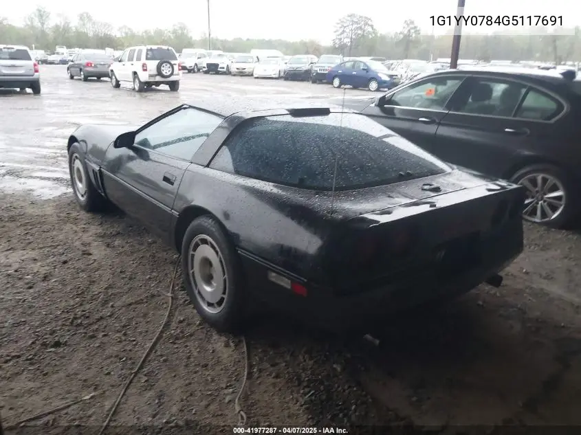 1986 Chevrolet Corvette VIN: 1G1YY0784G5117691 Lot: 41977287