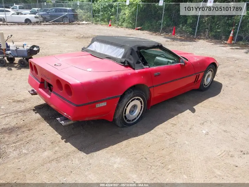 1986 Chevrolet Corvette VIN: 1G1YY0787G5101789 Lot: 42241807