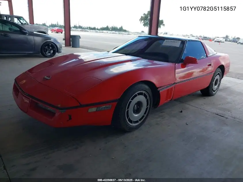 1986 Chevrolet Corvette VIN: 1G1YY0782G5115857 Lot: 42250837