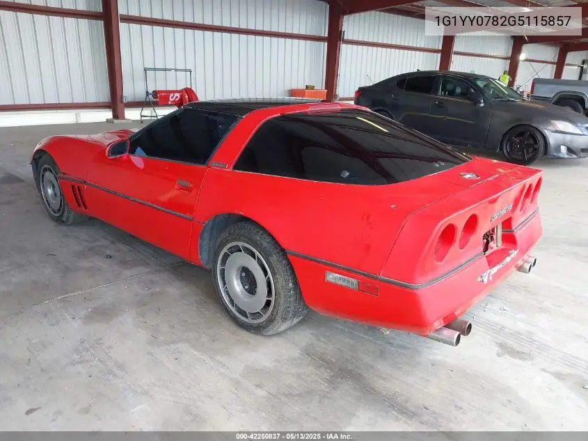 1986 Chevrolet Corvette VIN: 1G1YY0782G5115857 Lot: 42250837