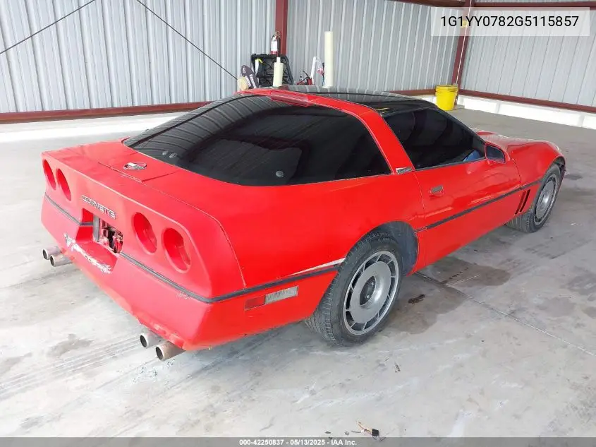 1986 Chevrolet Corvette VIN: 1G1YY0782G5115857 Lot: 42250837