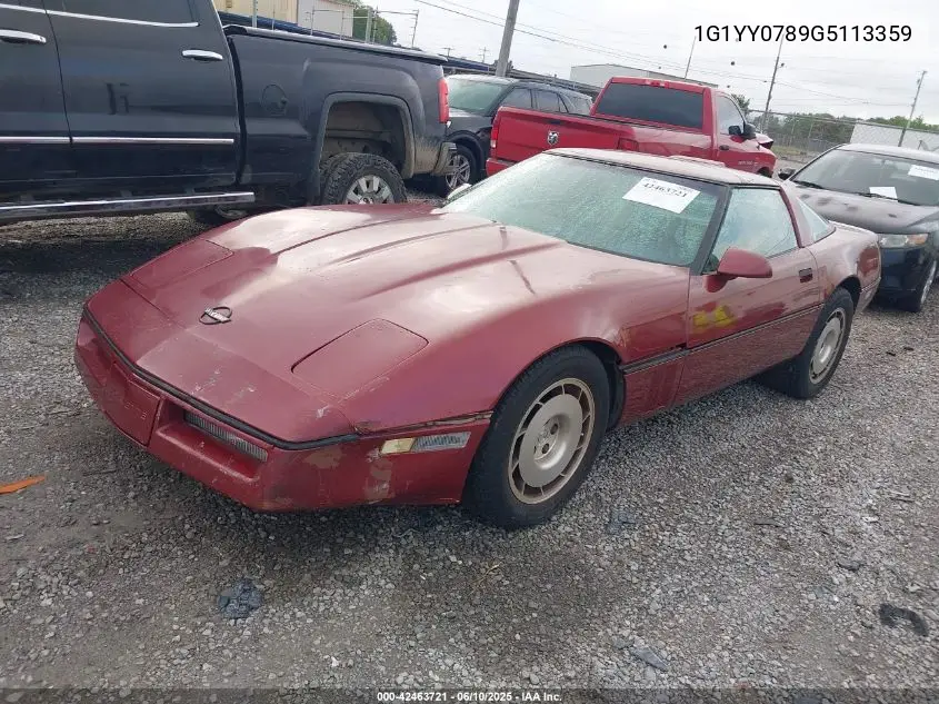 1986 Chevrolet Corvette VIN: 1G1YY0789G5113359 Lot: 42463721