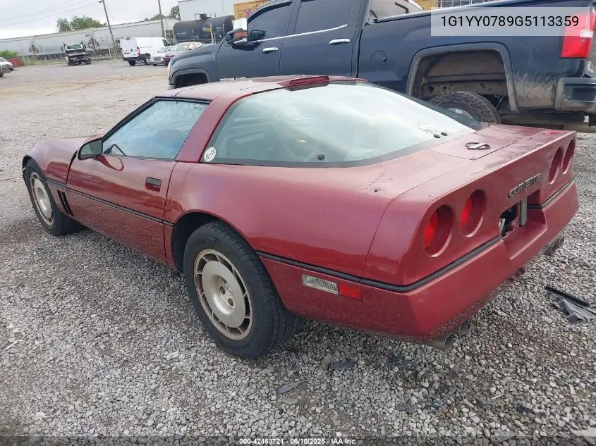 1986 Chevrolet Corvette VIN: 1G1YY0789G5113359 Lot: 42463721