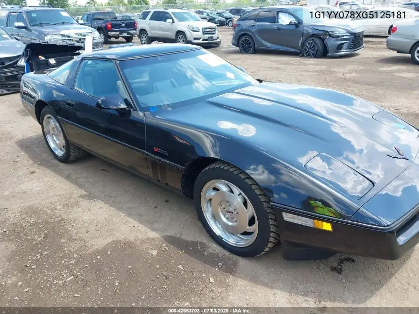 1986 Chevrolet Corvette VIN: 1G1YY078XG5125181 Lot: 42663703