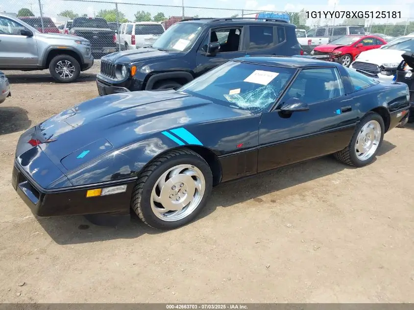 1986 Chevrolet Corvette VIN: 1G1YY078XG5125181 Lot: 42663703