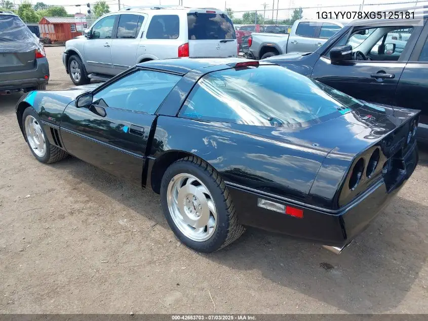 1986 Chevrolet Corvette VIN: 1G1YY078XG5125181 Lot: 42663703