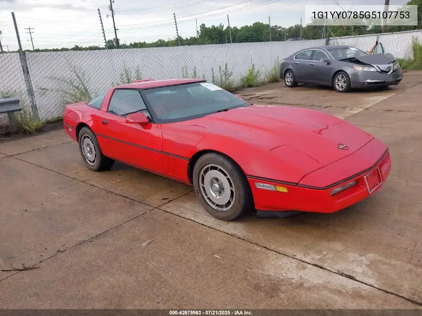 1986 Chevrolet Corvette VIN: 1G1YY0785G5107753 Lot: 42675963