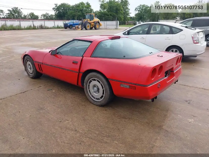 1986 Chevrolet Corvette VIN: 1G1YY0785G5107753 Lot: 42675963