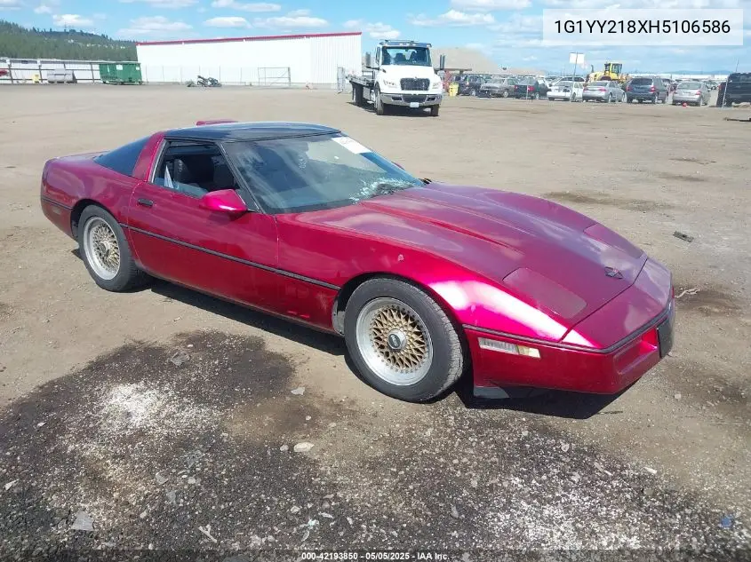 1987 Chevrolet Corvette VIN: 1G1YY218XH5106586 Lot: 42193850