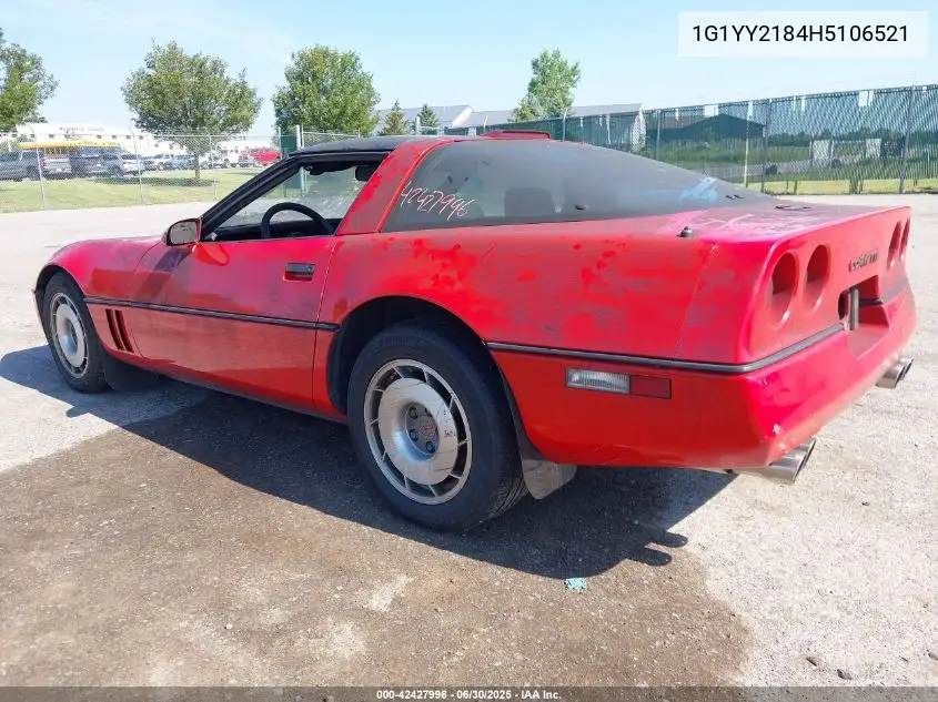1987 Chevrolet Corvette VIN: 1G1YY2184H5106521 Lot: 42427996