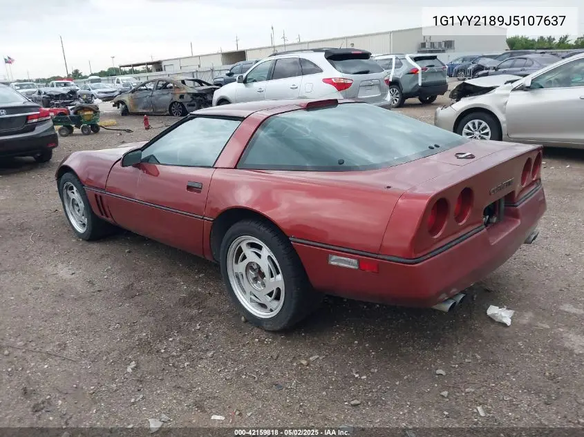 1988 Chevrolet Corvette VIN: 1G1YY2189J5107637 Lot: 42159818
