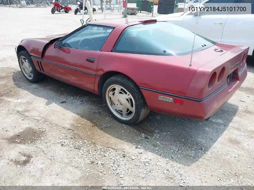 1988 Chevrolet Corvette VIN: 1G1YY2184J5101700 Lot: 42505418