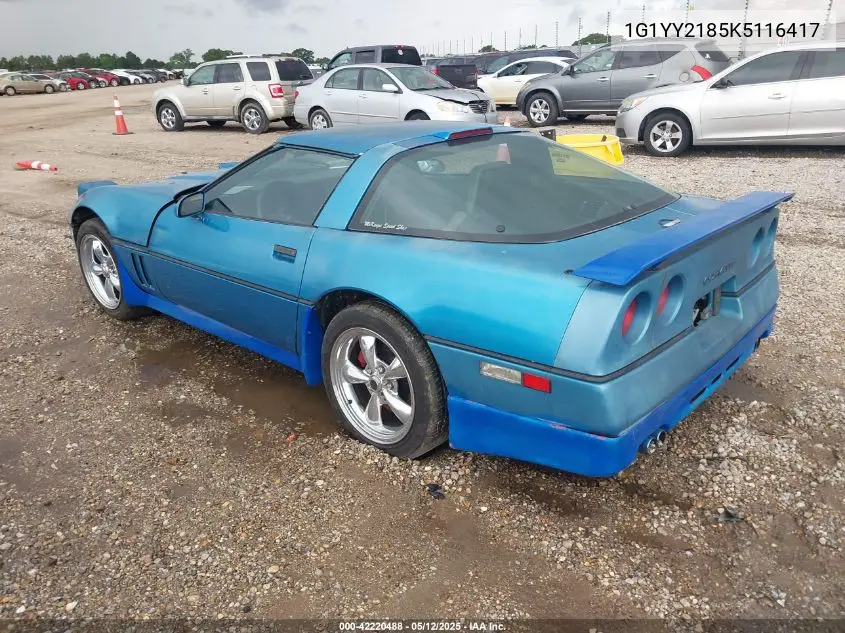 1989 Chevrolet Corvette VIN: 1G1YY2185K5116417 Lot: 42220488