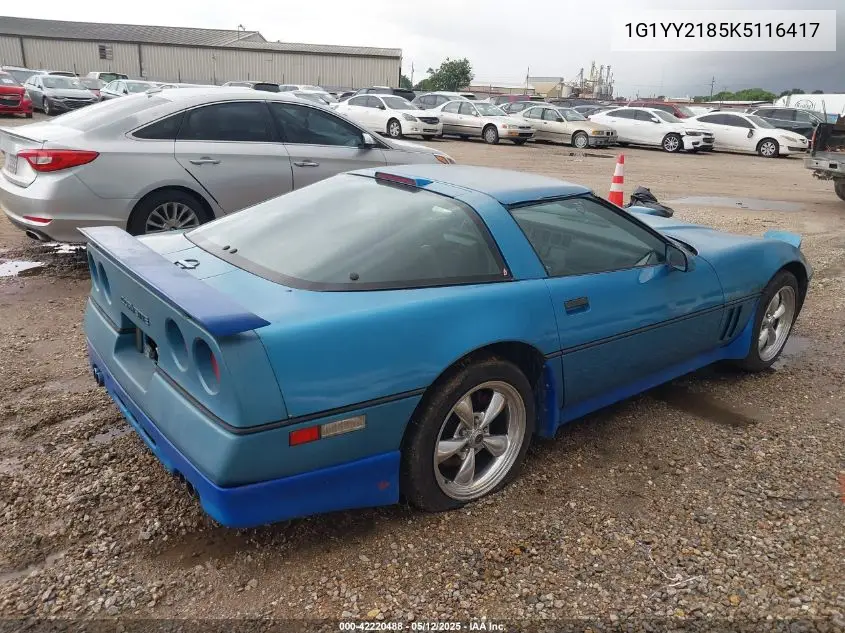 1989 Chevrolet Corvette VIN: 1G1YY2185K5116417 Lot: 42220488