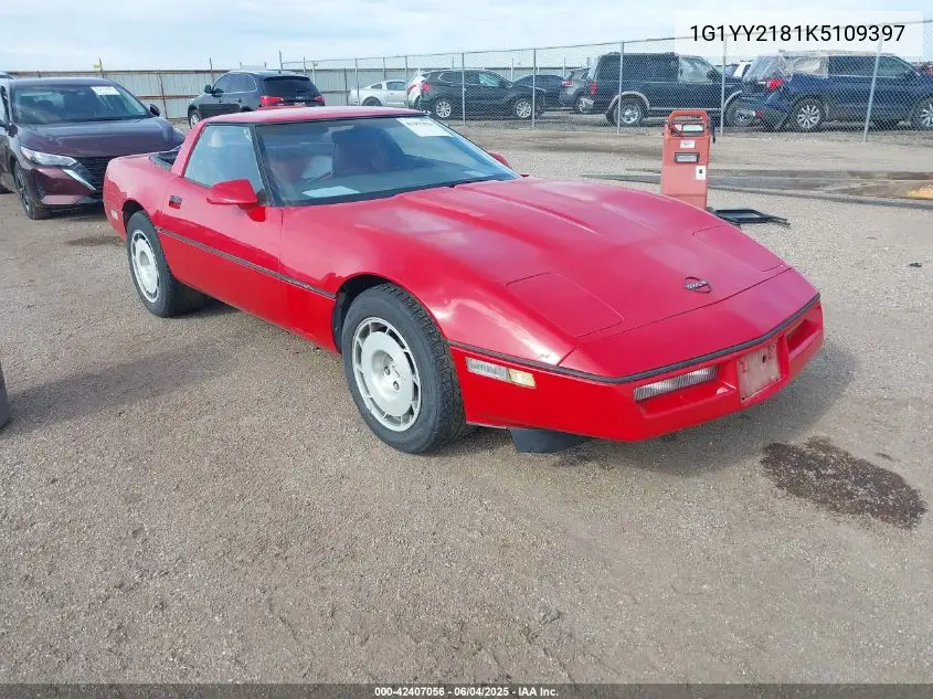 1989 Chevrolet Corvette VIN: 1G1YY2181K5109397 Lot: 42407056