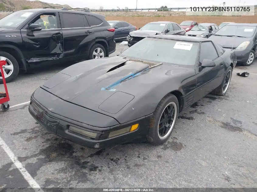 1992 Chevrolet Corvette VIN: 1G1YY23P8N5110765 Lot: 42034616