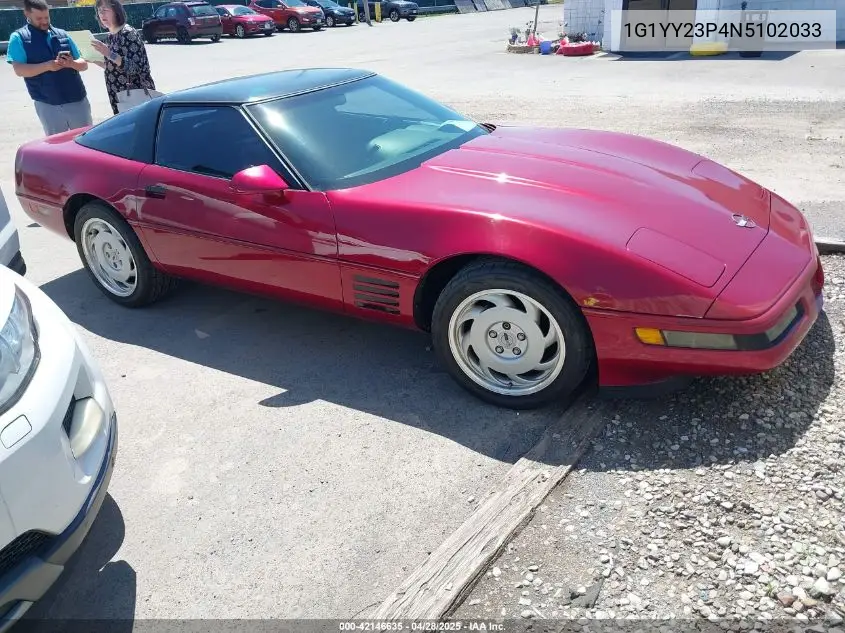 1992 Chevrolet Corvette VIN: 1G1YY23P4N5102033 Lot: 42146635