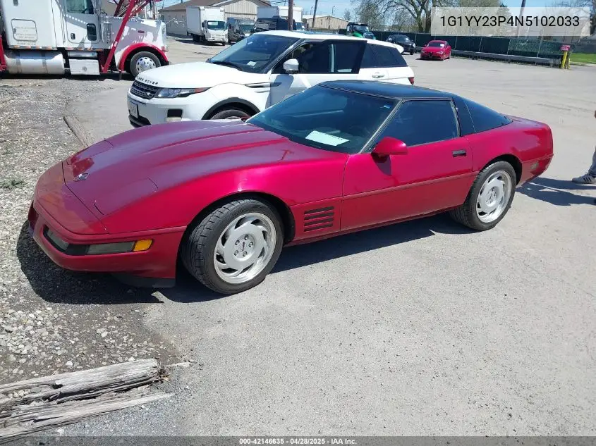 1992 Chevrolet Corvette VIN: 1G1YY23P4N5102033 Lot: 42146635