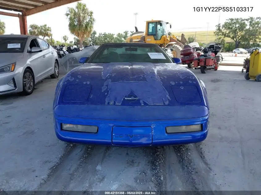 1995 Chevrolet Corvette VIN: 1G1YY22P5S5103317 Lot: 42151358