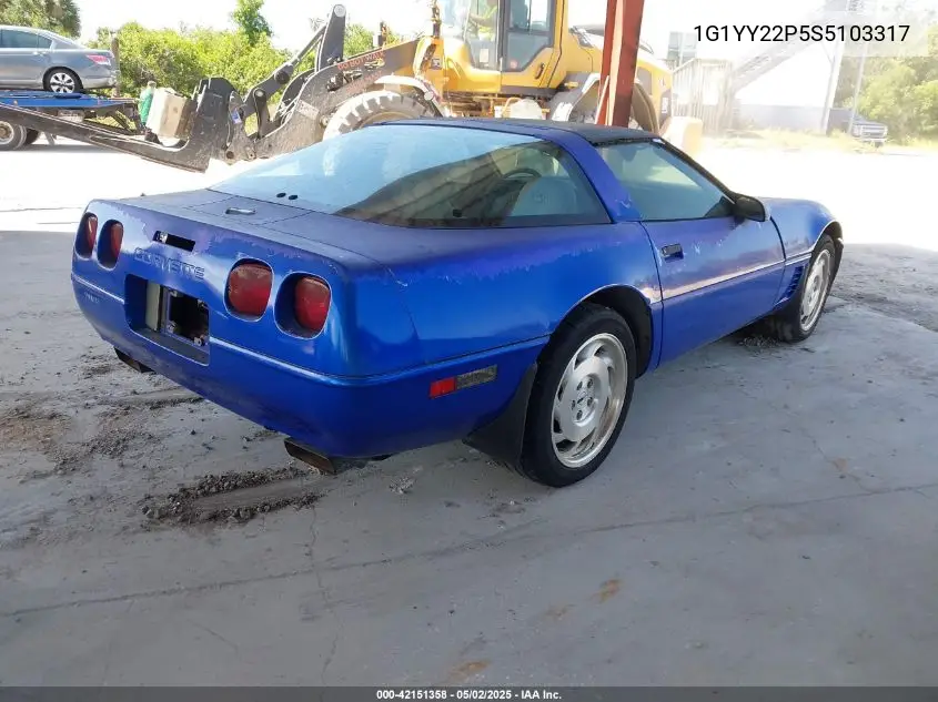1995 Chevrolet Corvette VIN: 1G1YY22P5S5103317 Lot: 42151358