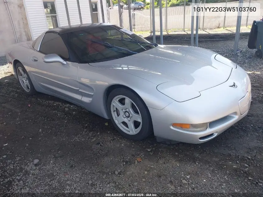 1998 Chevrolet Corvette VIN: 1G1YY22G3W5103760 Lot: 42652677