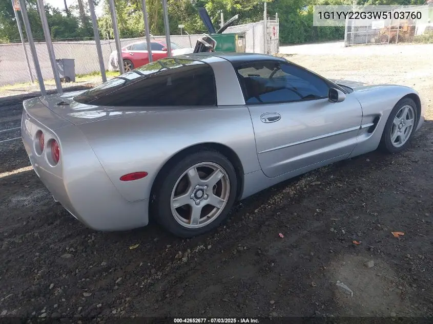 1998 Chevrolet Corvette VIN: 1G1YY22G3W5103760 Lot: 42652677