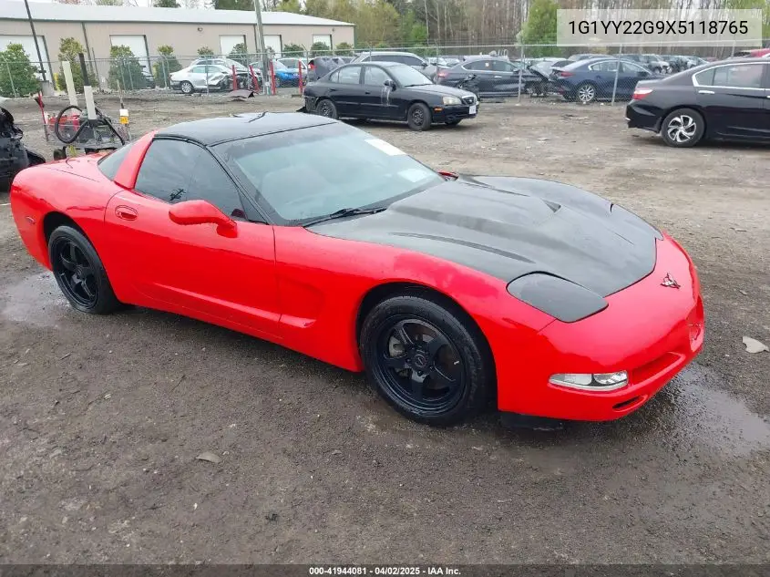 1999 Chevrolet Corvette VIN: 1G1YY22G9X5118765 Lot: 41944081