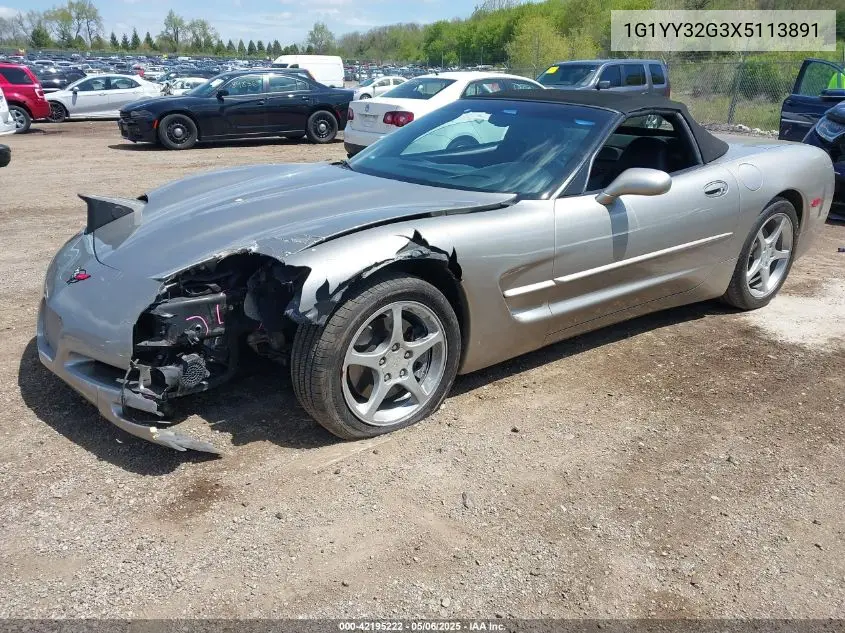 1999 Chevrolet Corvette VIN: 1G1YY32G3X5113891 Lot: 42195222