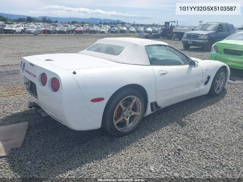 1999 Chevrolet Corvette VIN: 1G1YY32G5X5103587 Lot: 42532152
