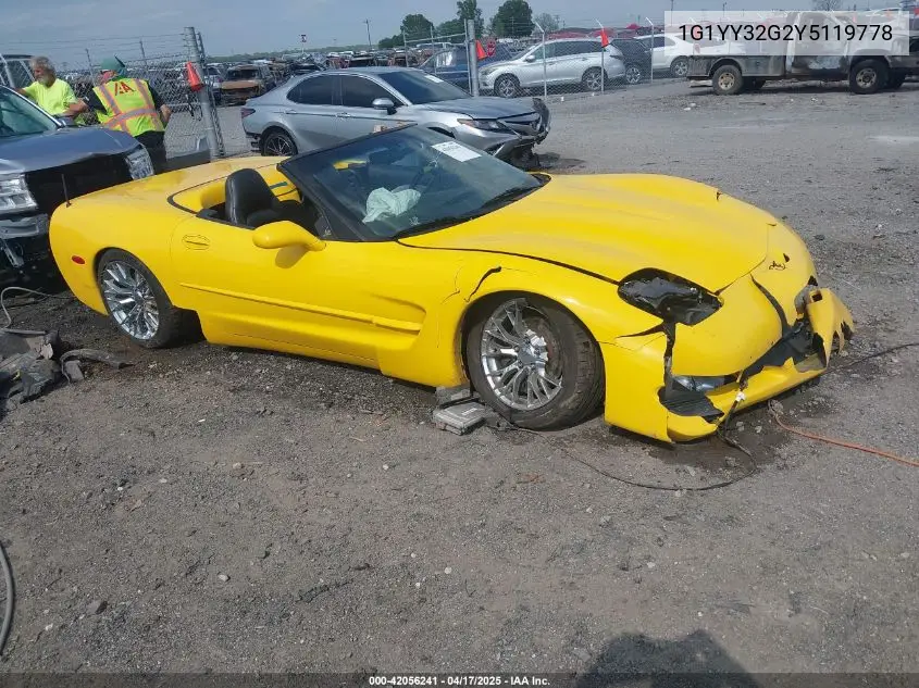 2000 Chevrolet Corvette VIN: 1G1YY32G2Y5119778 Lot: 42056241