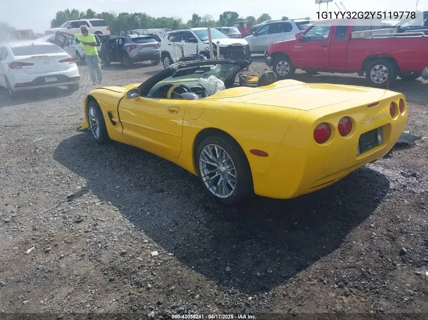 2000 Chevrolet Corvette VIN: 1G1YY32G2Y5119778 Lot: 42056241
