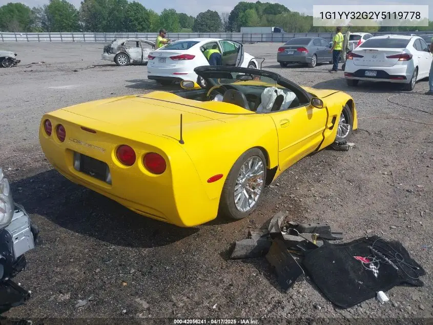 2000 Chevrolet Corvette VIN: 1G1YY32G2Y5119778 Lot: 42056241