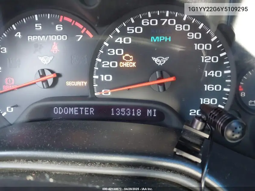 2000 Chevrolet Corvette VIN: 1G1YY22G6Y5109295 Lot: 42138673