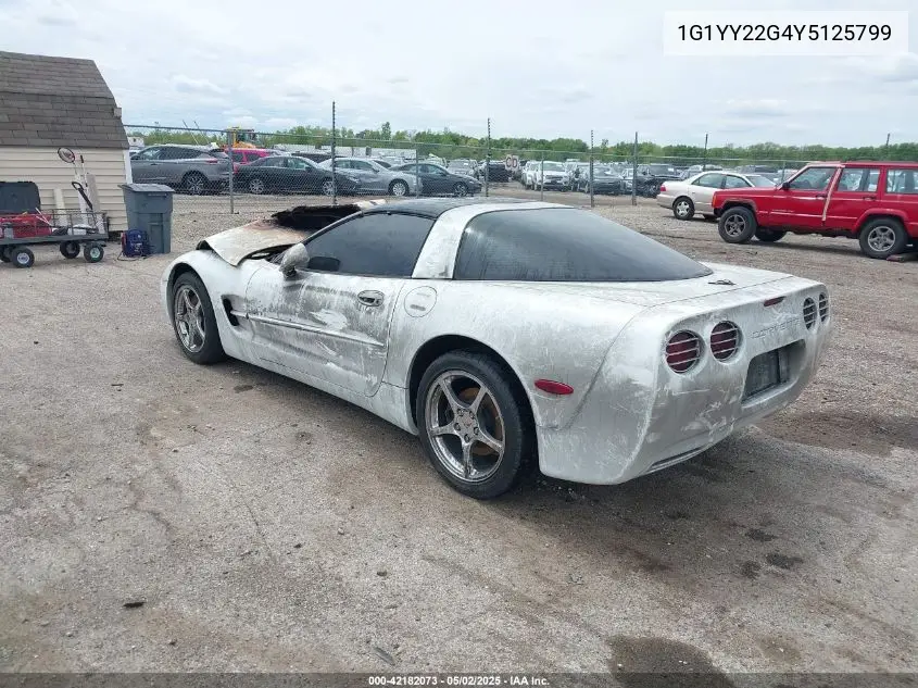 2000 Chevrolet Corvette VIN: 1G1YY22G4Y5125799 Lot: 42182073