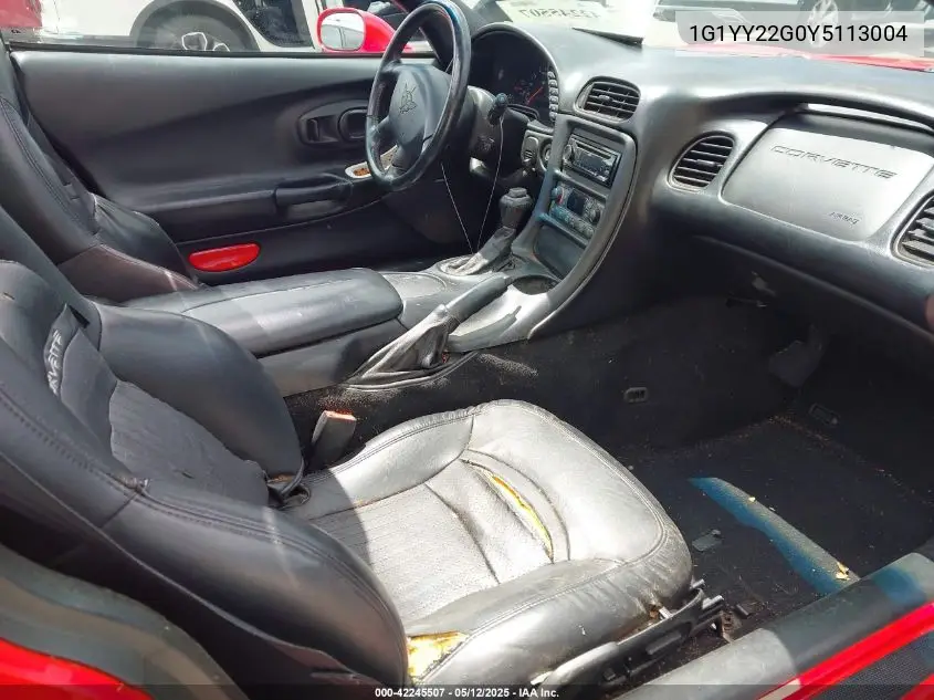 2000 Chevrolet Corvette VIN: 1G1YY22G0Y5113004 Lot: 42245507