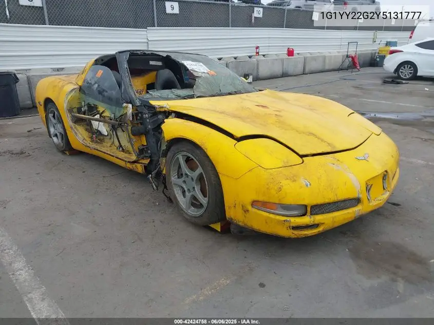 2000 Chevrolet Corvette VIN: 1G1YY22G2Y5131777 Lot: 42424758