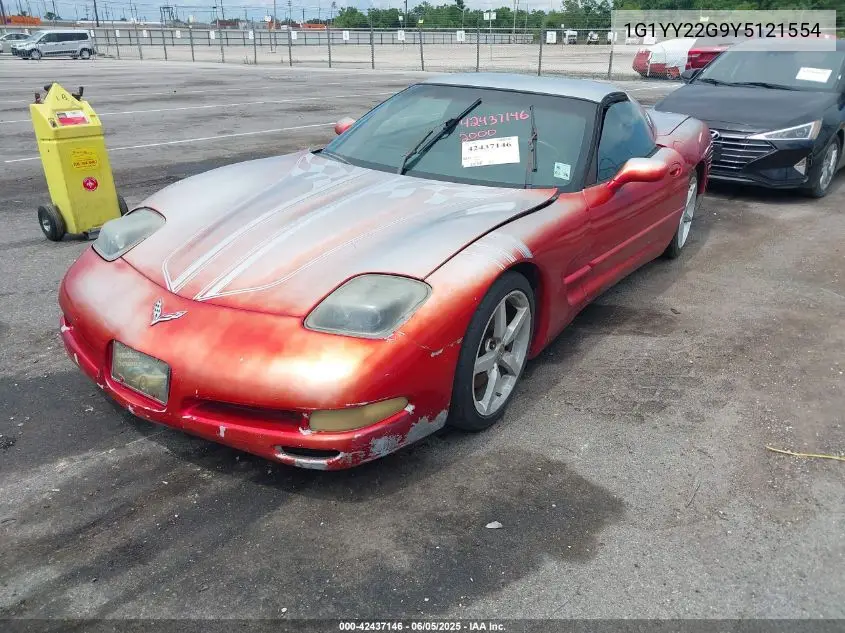 2000 Chevrolet Corvette VIN: 1G1YY22G9Y5121554 Lot: 42437146