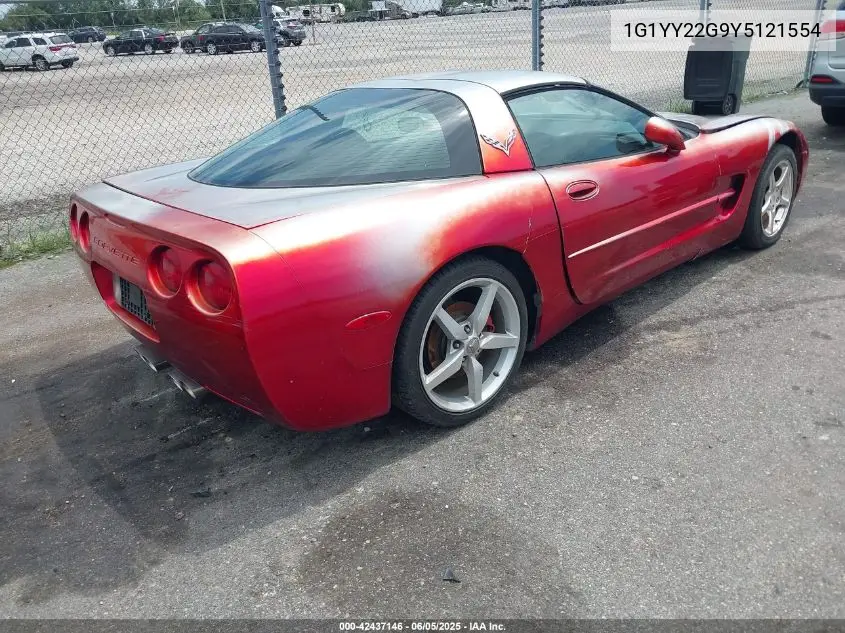 2000 Chevrolet Corvette VIN: 1G1YY22G9Y5121554 Lot: 42437146
