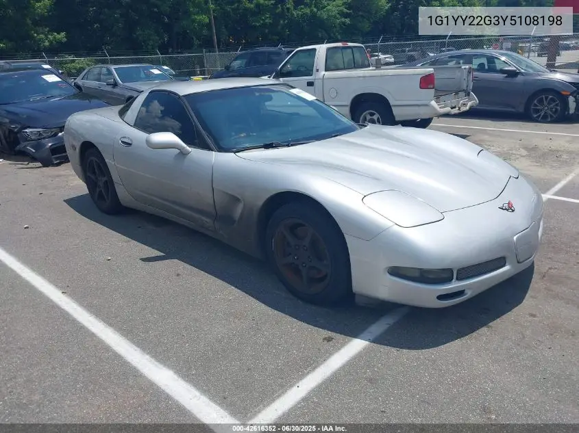 2000 Chevrolet Corvette VIN: 1G1YY22G3Y5108198 Lot: 42616352
